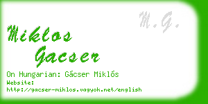 miklos gacser business card