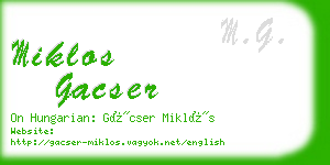 miklos gacser business card